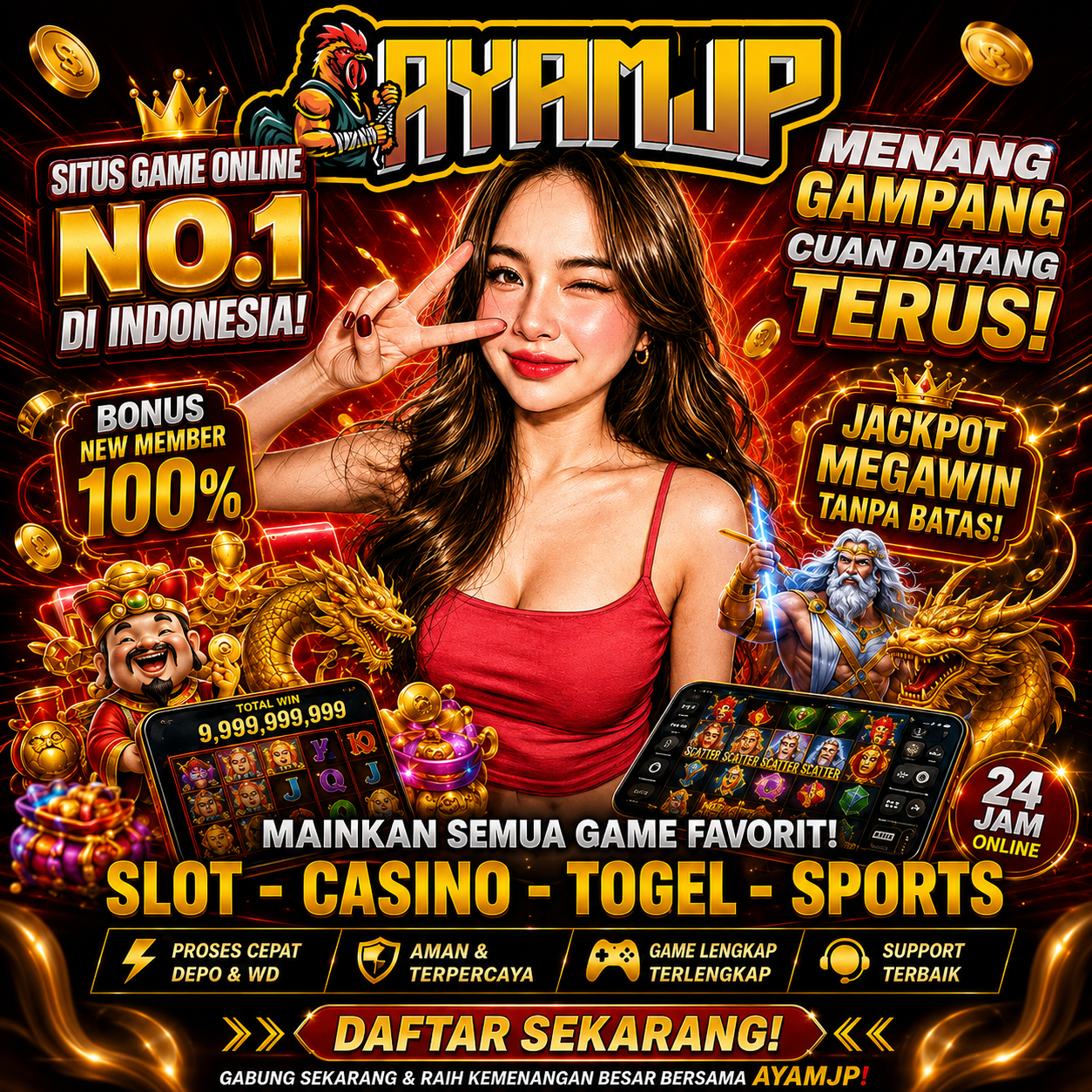 Galeri foto AYAMJP : Situs Toto Online dan Slot Online Terbaru 2026 di Jakarta